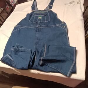 Liberty Bib Overalls Mens 48x30 Blue Denim Farmer Carpenter Workwear Utility